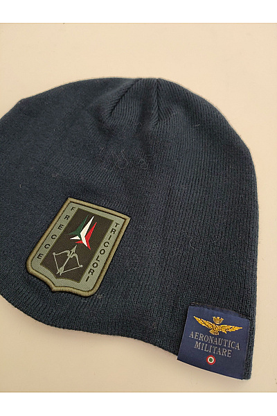 Aeronautica Militare Modrá pletená čepice s nášivkou Velikost L | Aeronautica Militare | obrázek 2