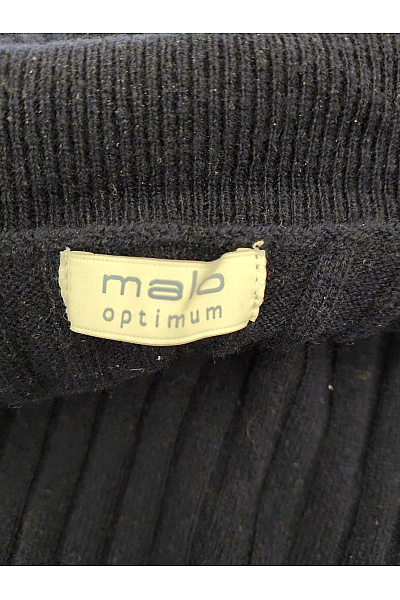 malo optimum Černý vlněný žebrovaný rolák Velikost L | malo optimum | obrázek 5