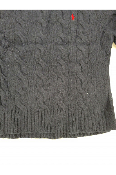 Ralph Lauren Černý vlněný pulovr s copánkovým vzorem Vel. US XL | Ralph Lauren | obrázek 5