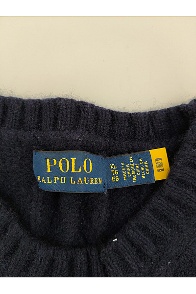 Ralph Lauren Černý vlněný pulovr s copánkovým vzorem Vel. US XL | Ralph Lauren | obrázek 7