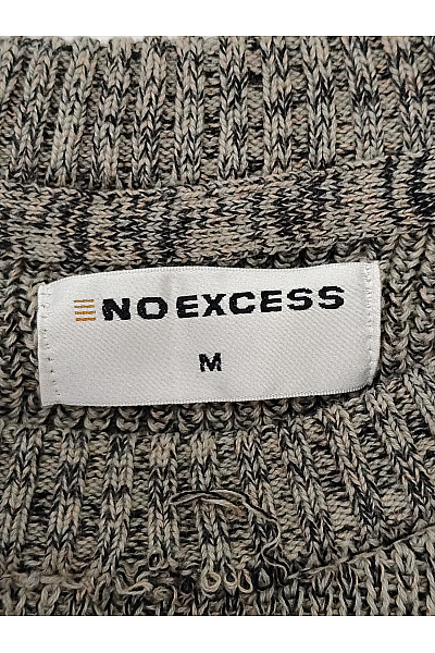 NO EXCESS Šedý pletený bavlněný pulovr přes hlavu basic Vel. M | NO EXCESS | obrázek 4