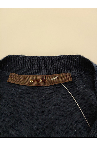 windsor. Pánský vlněný pulovr do véčka černý basic Vel. M | windsor. | obrázek 3