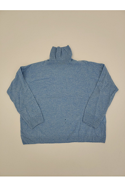 LAWRENCE GREY Dámský Modrý Kašmírový Rolák Oversized Vel. EU 44