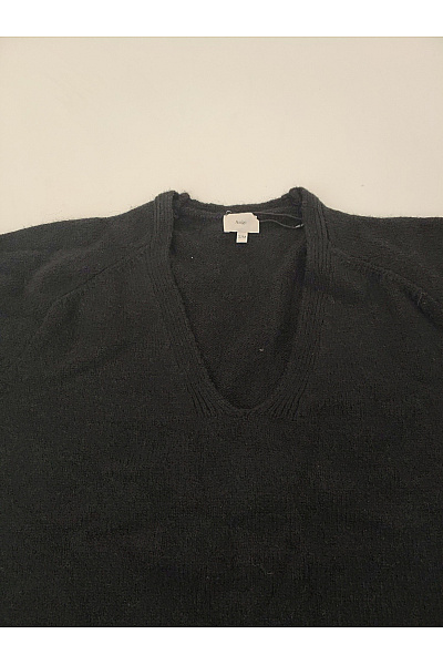 ANGE Černý pletený dámský pulovr s výstřihem do V oversized Vel. S/M | ANGE | obrázek 4