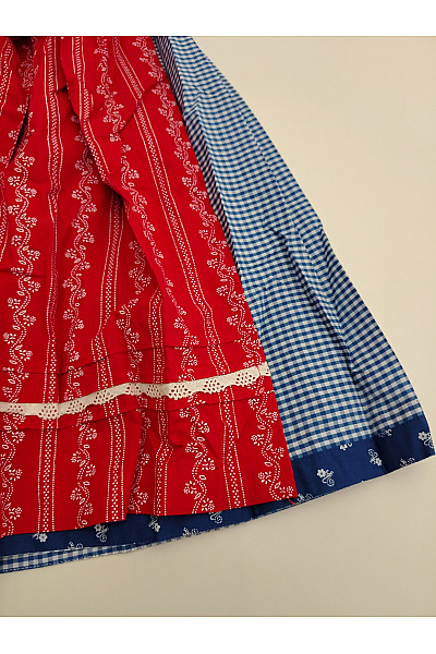 Hammerschmid Dívčí bavlněné dirndl šaty červeno-modré s květinovým vzorem Velikost EU 140 | Hammerschmid | obrázek 2
