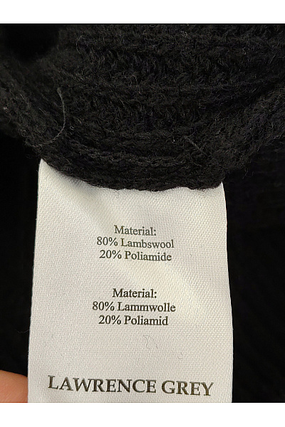 LAWRENCE GREY Černý vlněný kardigan na knoflíky žebrovaný Velikost US M | LAWRENCE GREY | obrázek 6