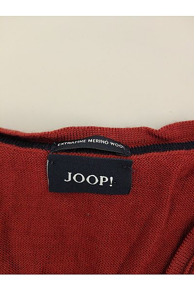 JOOP! Červený vlněný pulovr s výstřihem do V basic Vel. XL | JOOP! | obrázek 6
