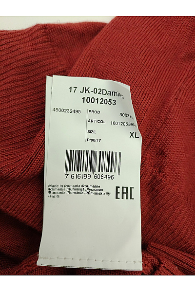 JOOP! Červený vlněný pulovr s výstřihem do V basic Vel. XL | JOOP! | obrázek 7