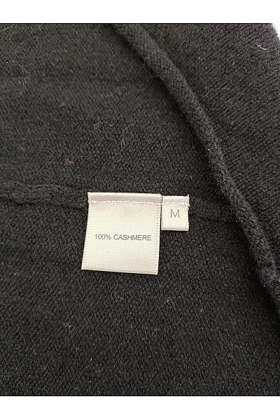 MAX TONSO CASHMERE Dámský černý kašmírový kardigan dlouhý basic Velikost M | MAX TONSO CASHMERE | obrázek 4