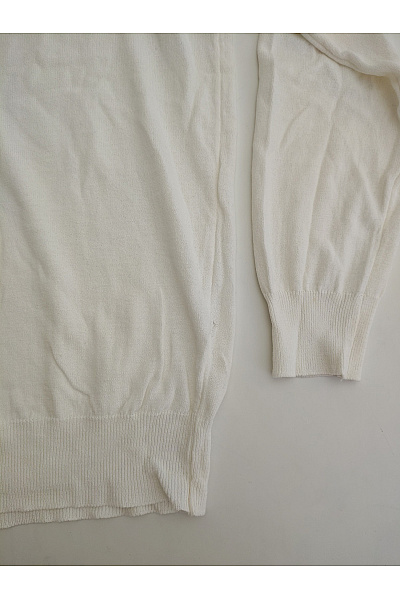 Pánský bílý basic pulovr s dlouhým rukávem Velikost L | Unimoda | obrázek 7