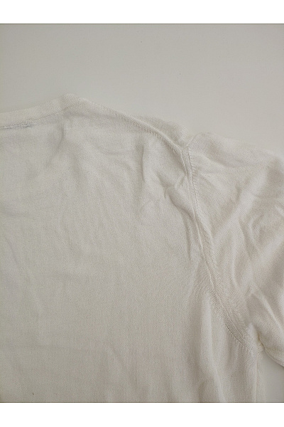 Pánský bílý basic pulovr s dlouhým rukávem Velikost L | Unimoda | obrázek 8
