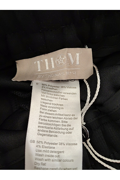 THOM By Thomas Rath Černé široké tepláky s vysokým pasem Velikost DE 42 | THOM By Thomas Rath | obrázek 6