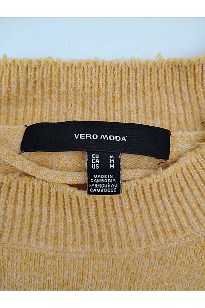 VERO MODA Žlutý pletený pulovr přes hlavu Velikost EU M | VERO MODA | obrázek 9