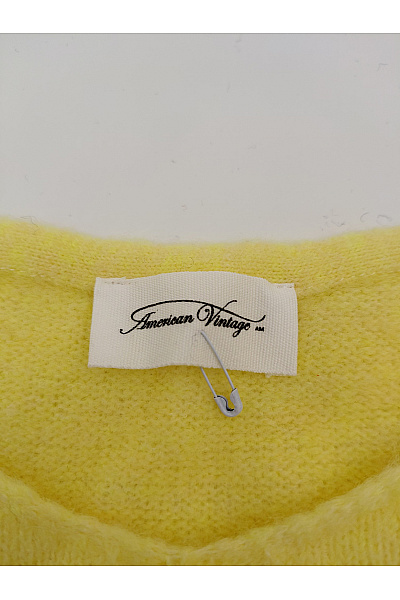 American Vintage Dámský žlutý pletený pulovr s výstřihem do V Vel. XS | American Vintage | obrázek 2