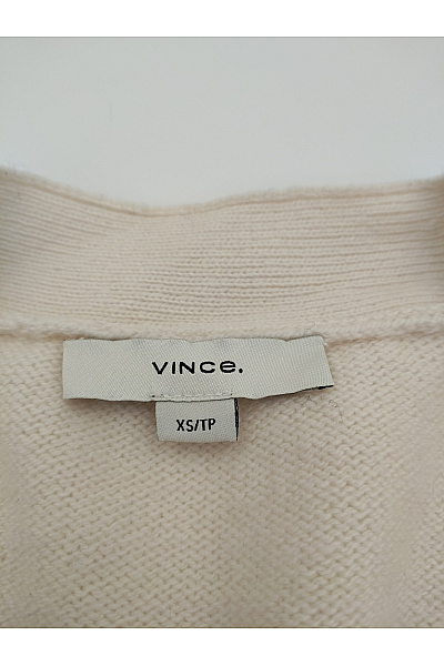 VINCE. Béžový vlněný kardigan na knoflíky do véčka Velikost XS/TP | VINCE. | obrázek 4