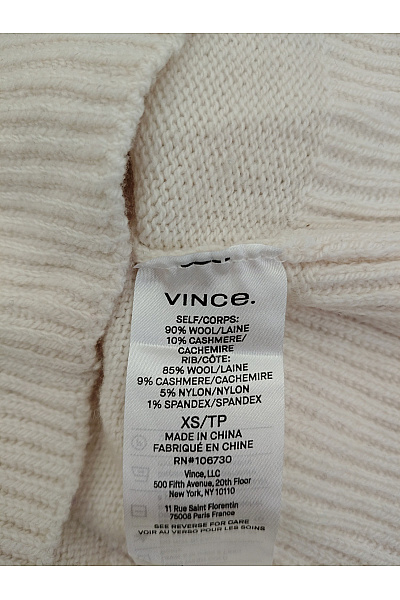 VINCE. Béžový vlněný kardigan na knoflíky do véčka Velikost XS/TP | VINCE. | obrázek 5