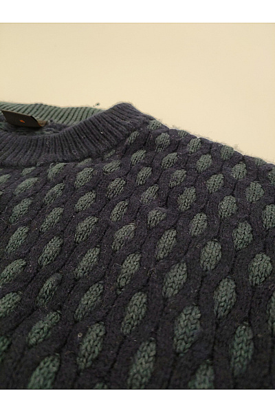 Hugo Boss Dámský modrý pletený pulovr s texturovaným vzorem Vel. XL | Hugo Boss | obrázek 4