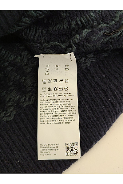Hugo Boss Dámský modrý pletený pulovr s texturovaným vzorem Vel. XL | Hugo Boss | obrázek 5