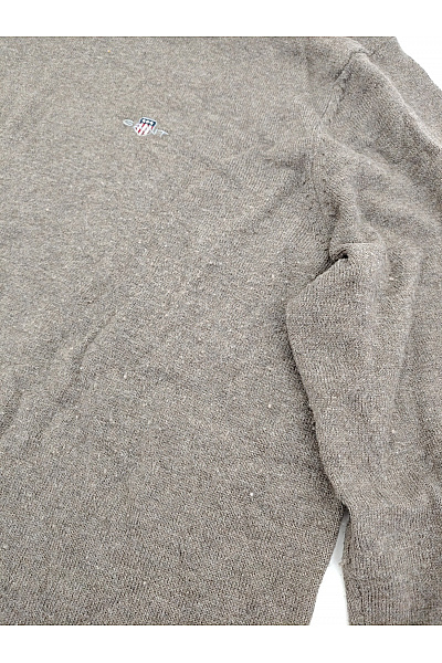 GANT Hnědý pánský pletený rolák basic Vel. XXL | GANT | obrázek 3