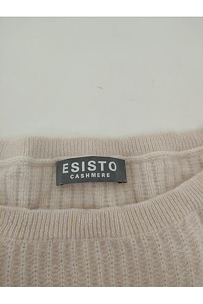 ESISTO Béžový kašmírový pulovr žebrovaný delší basic Vel. S | ESISTO | obrázek 4
