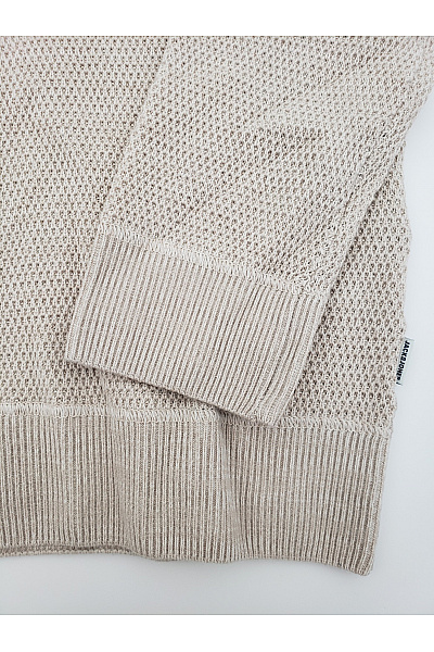 JACK & JONES Béžový pletený pánský pulovr se stojáčkem na zip Velikost M | JACK & JONES | obrázek 3