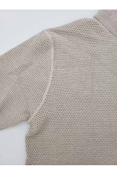 JACK & JONES Béžový pletený pánský pulovr se stojáčkem na zip Velikost M | JACK & JONES | obrázek 5