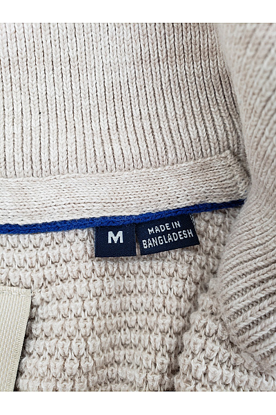 JACK & JONES Béžový pletený pánský pulovr se stojáčkem na zip Velikost M | JACK & JONES | obrázek 9