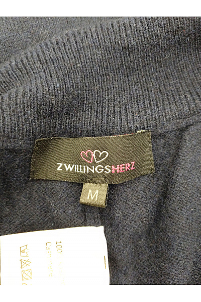 Zwillingsherz Černé kašmírové tepláky s kapsami a gumou v pase Vel. M | Zwillingsherz | obrázek 6
