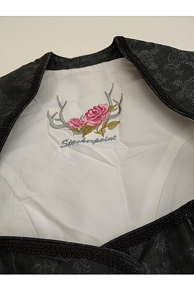 Stockerpoint Černé bavlněné dirndl šaty maxi elegantní | Stockerpoint | obrázek 5