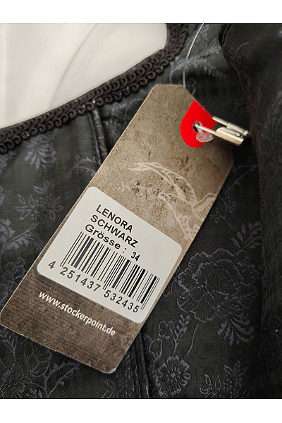 Stockerpoint Černé bavlněné dirndl šaty maxi elegantní | Stockerpoint | obrázek 9