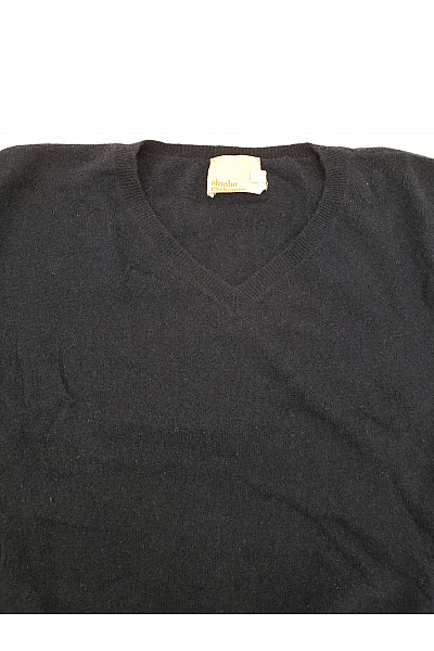 ABSOLUT CASHMERE Dámský modrý oversized pulovr s výstřihem do V Velikost M | ABSOLUT CASHMERE | obrázek 4