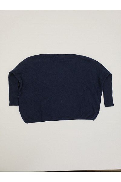 ABSOLUT CASHMERE Dámský modrý oversized pulovr s výstřihem do V Velikost M | ABSOLUT CASHMERE | obrázek 8