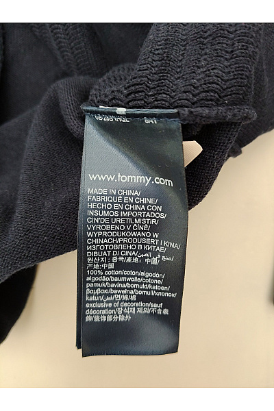 TOMMY HILFIGER Černý bavlněný pletený kardigan na zip se stojáčkem Vel. XL | TOMMY HILFIGER | obrázek 4