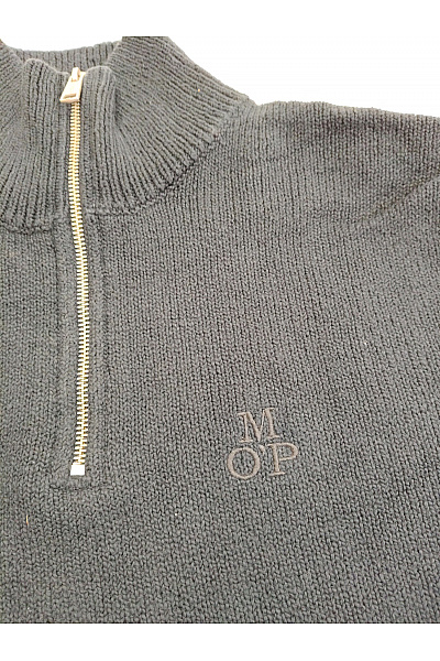Marc O´Polo Pánský černý bavlněný pulovr se stojáčkem na zip Vel. XL | Marc O´Polo | obrázek 3