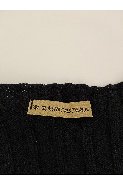 ZAUBERSTERN Černé pletené úpletové šaty s dlouhým rukávem žebrované midi Velikost XS | ZAUBERSTERN | obrázek 5