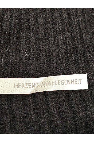 herzen sangelegenheit Černý vlněný kardigan s límečkem a kapsami Vel. EU 42 | herzen sangelegenheit | obrázek 7