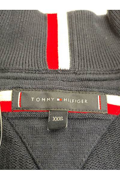 TOMMY HILFIGER Pánský bavlněný pletený svetr na zip se stojáčkem Velikost XXXL | TOMMY HILFIGER | obrázek 7