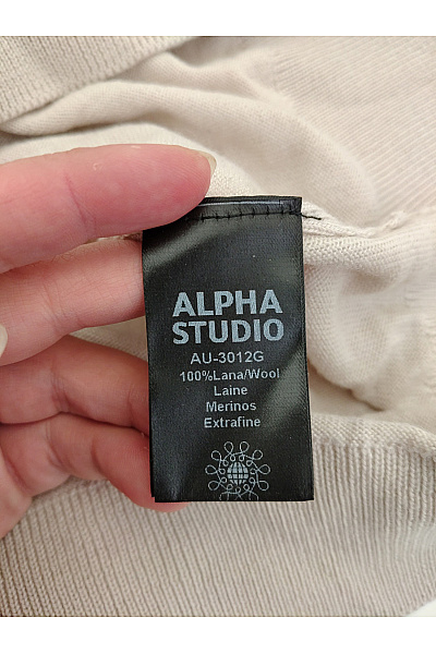 ALPHA STUDIO Dámský béžový vlněný rolák merino basic Vel. EU 52 | ALPHA STUDIO | obrázek 5