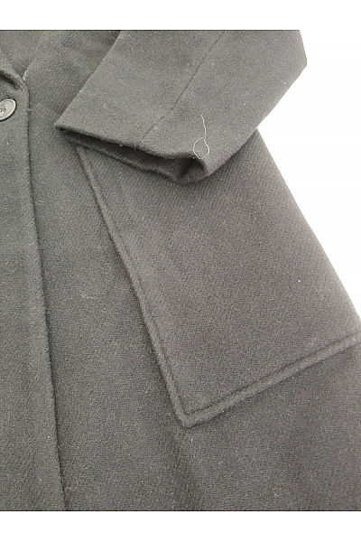 PULL&BEAR Černý dlouhý dvouřadý kabát oversized Velikost EU XS | PULL&BEAR | obrázek 3