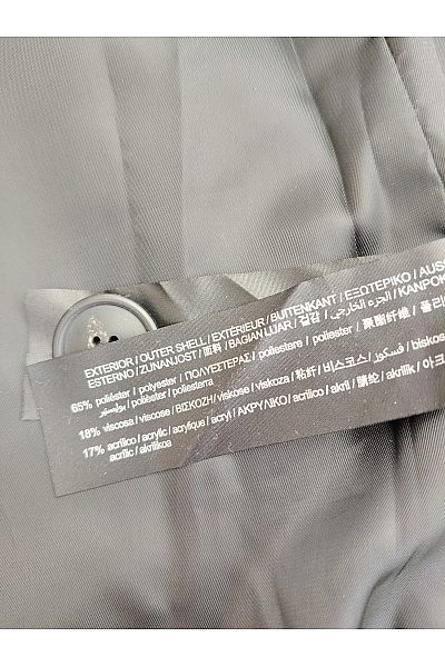 PULL&BEAR Černý dlouhý dvouřadý kabát oversized Velikost EU XS | PULL&BEAR | obrázek 8