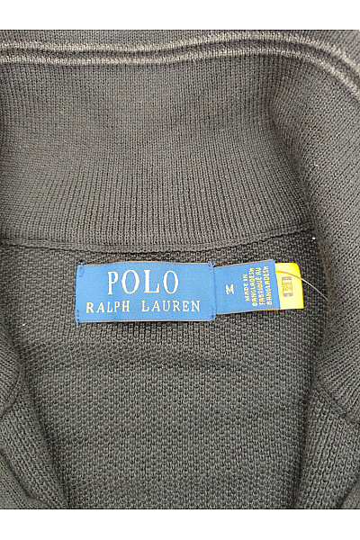 Ralph Lauren Černý bavlněný pánský pulovr se stojáčkem na zip Vel. M | Ralph Lauren | obrázek 5