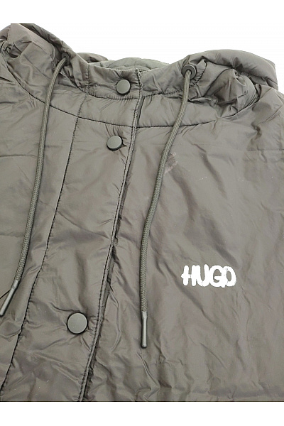Hugo Boss Černá dlouhá prošívaná zimní bunda s kapucí Velikost L | Hugo Boss | obrázek 5