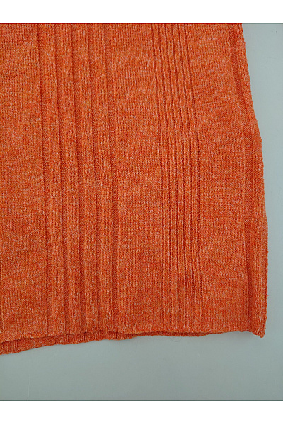 VERO MODA Oranžový žebrovaný pulovr s výstřihem do V Vel. EU XS | VERO MODA | obrázek 3