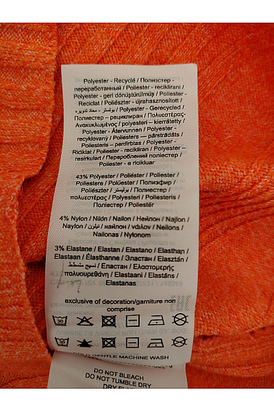 VERO MODA Oranžový žebrovaný pulovr s výstřihem do V Vel. EU XS | VERO MODA | obrázek 5