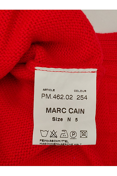 MARCCAIN Červený vlněný pulovr basic Vel. DE 5 | MARCCAIN | obrázek 5