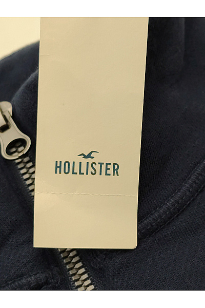 Hollister Pánská bavlněná mikina se zipem u krku a pruhy Velikost US L | Hollister | obrázek 5