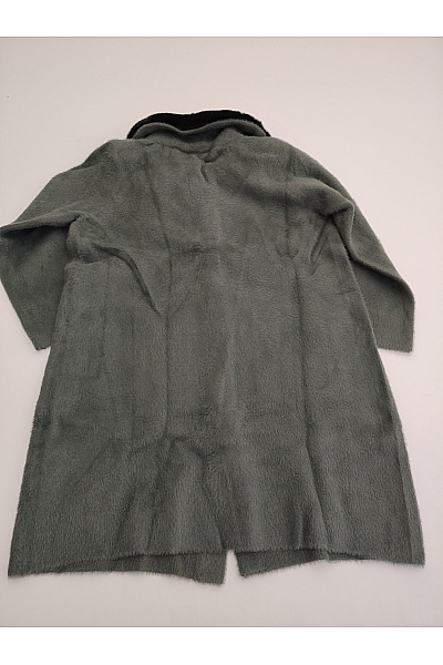 Judith Williams Dámský khaki kabát s kožešinovým límcem oversized Vel. EU 40 | Judith Williams | obrázek 7