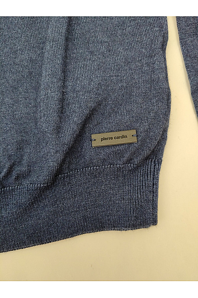PIERRE CARDIN Dámský modrý vlněný pulovr merino basic Vel. L | PIERRE CARDIN | obrázek 2