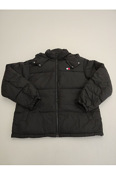 TOMMY HILFIGER Černá prošívaná zimní puffer bunda s kapucí Vel. US XL | TOMMY HILFIGER | obrázek 2