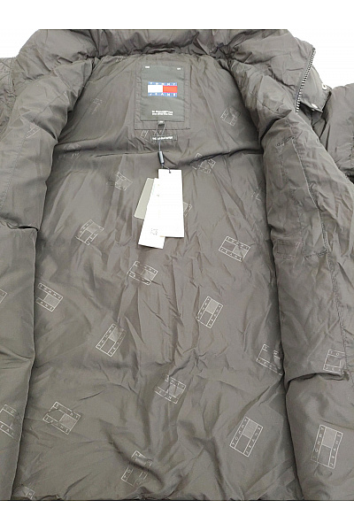 TOMMY HILFIGER Černá prošívaná zimní puffer bunda s kapucí Vel. US XL | TOMMY HILFIGER | obrázek 6